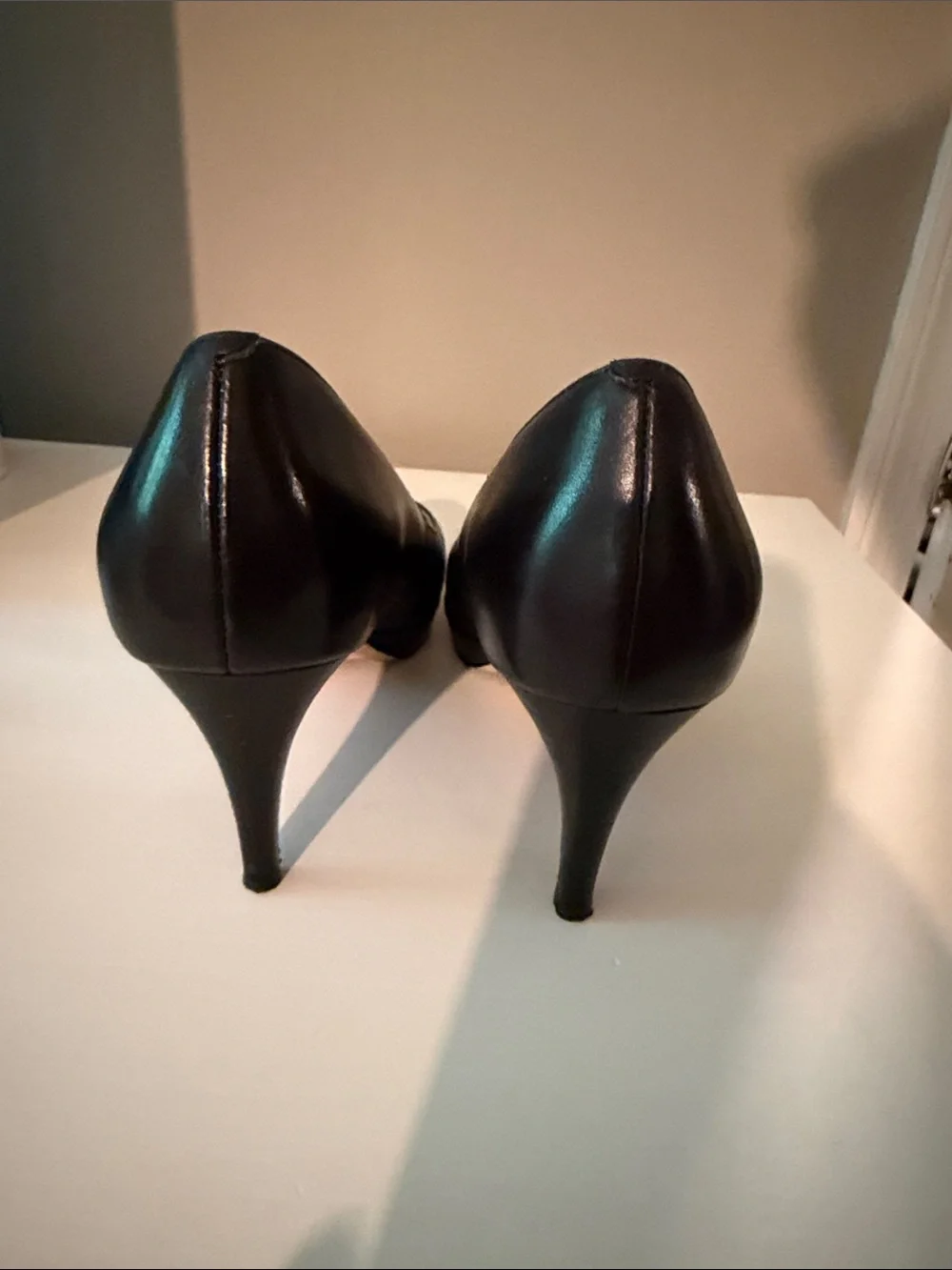 Cole Haan NikeAir Technology Black Leather Women's Heels
